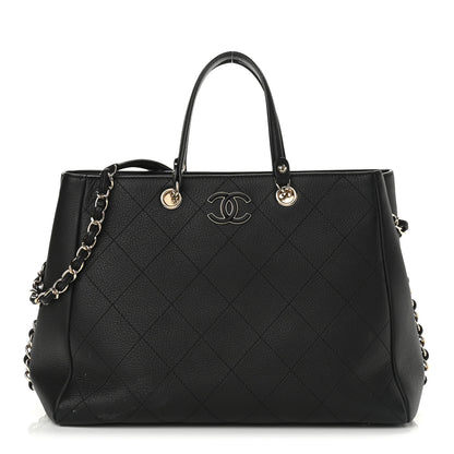 Chanel Bullskin Stitched Medium Shopping Bag Black 1 of 13