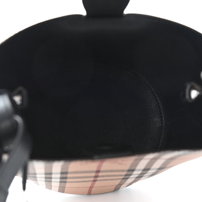 Burberry Haymarket Check Colours Small Lorne Bucket Crossbody Black 5 of 5