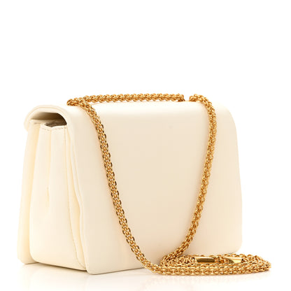 Valentino Garavani Nappa One Stud Chain Clutch Ivory 3 of 14