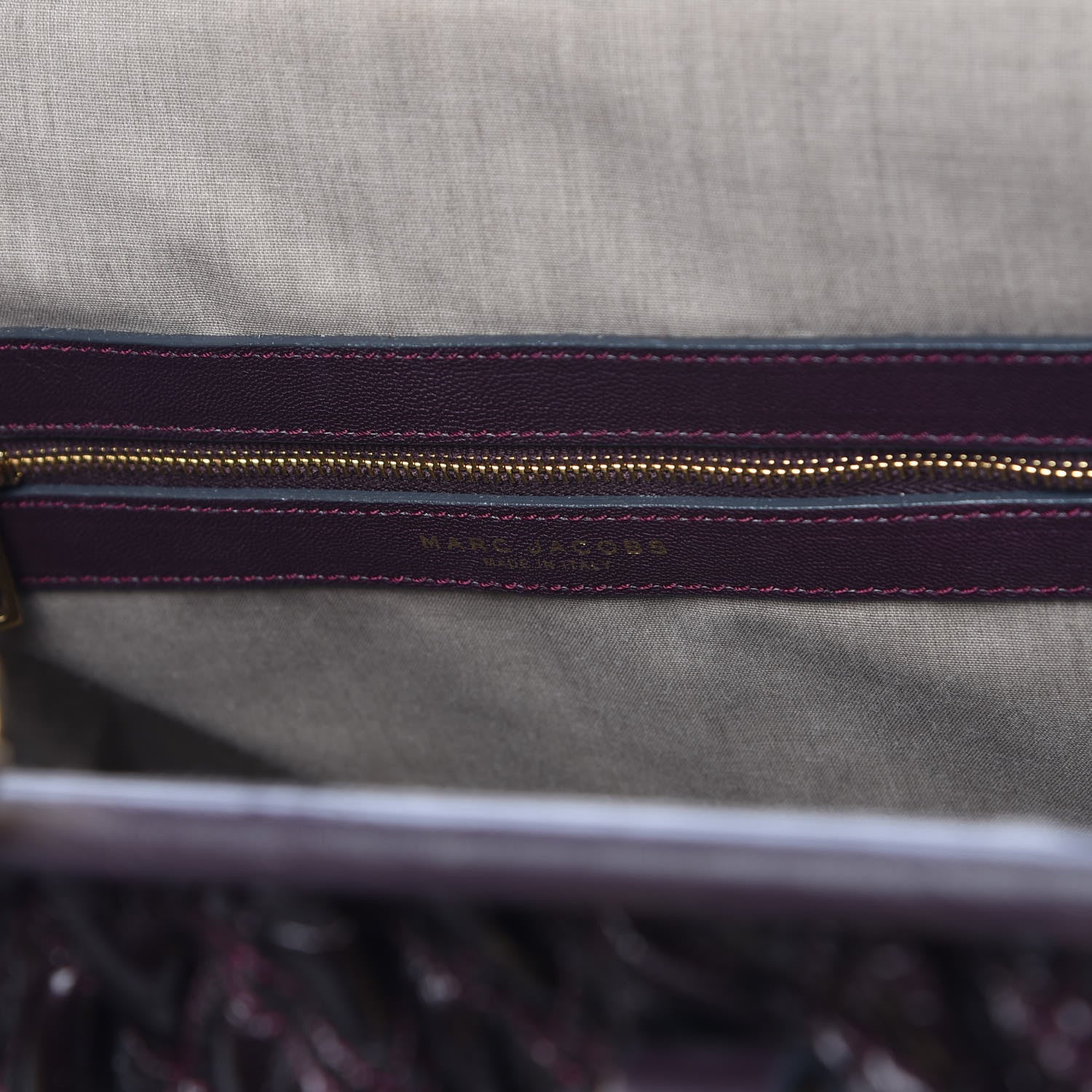 Marc Jacobs Calfskin Quilted Stam Plum 6 of 14