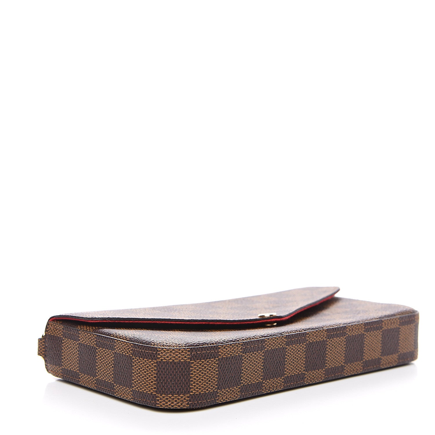 Louis Vuitton Damier Ebene Pochette Felicie Chain Wallet 3 of 9