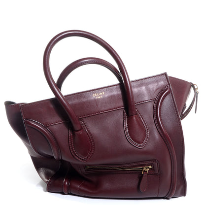 Celine Smooth Calfskin Mini Luggage Burgundy 10 of 10