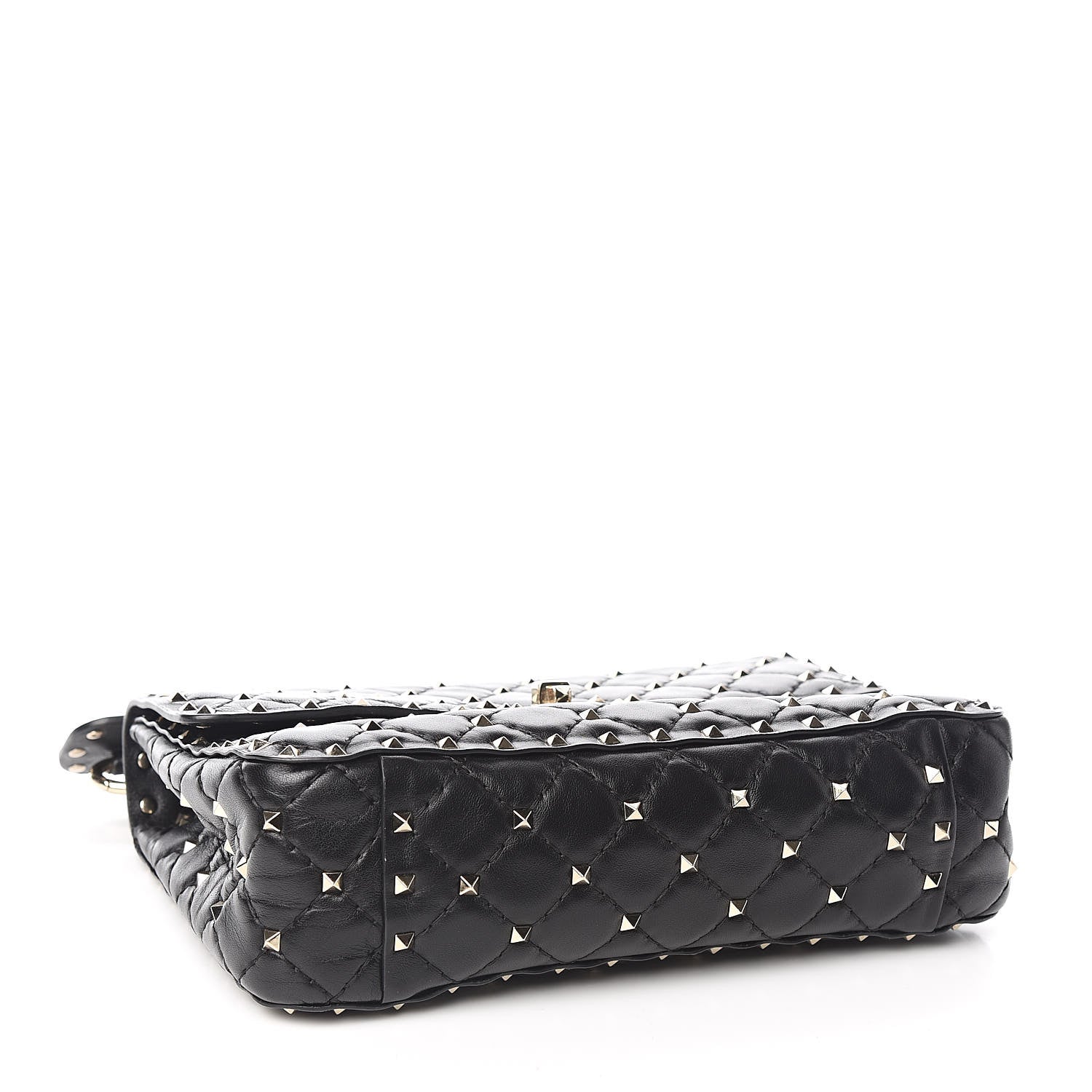 Valentino Garavani Lambskin Medium Rockstud Spike Shoulder Bag Black 4 of 11