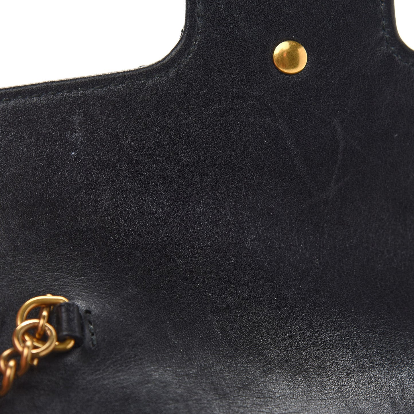 Calfskin Matelasse Super Mini GG Marmont Shoulder Bag Black