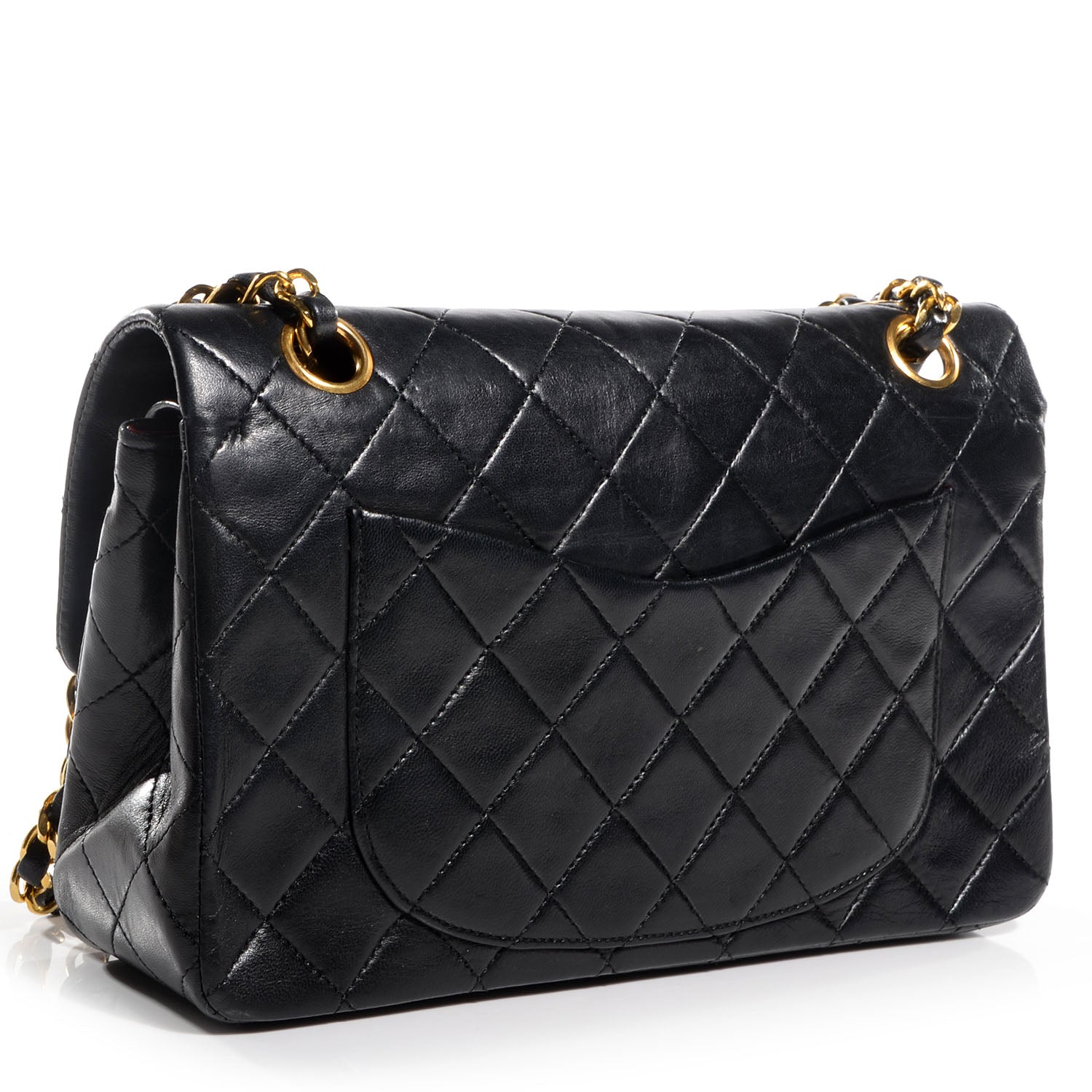 Chanel Lambskin Quilted Small Double Flap Black 3 of 8