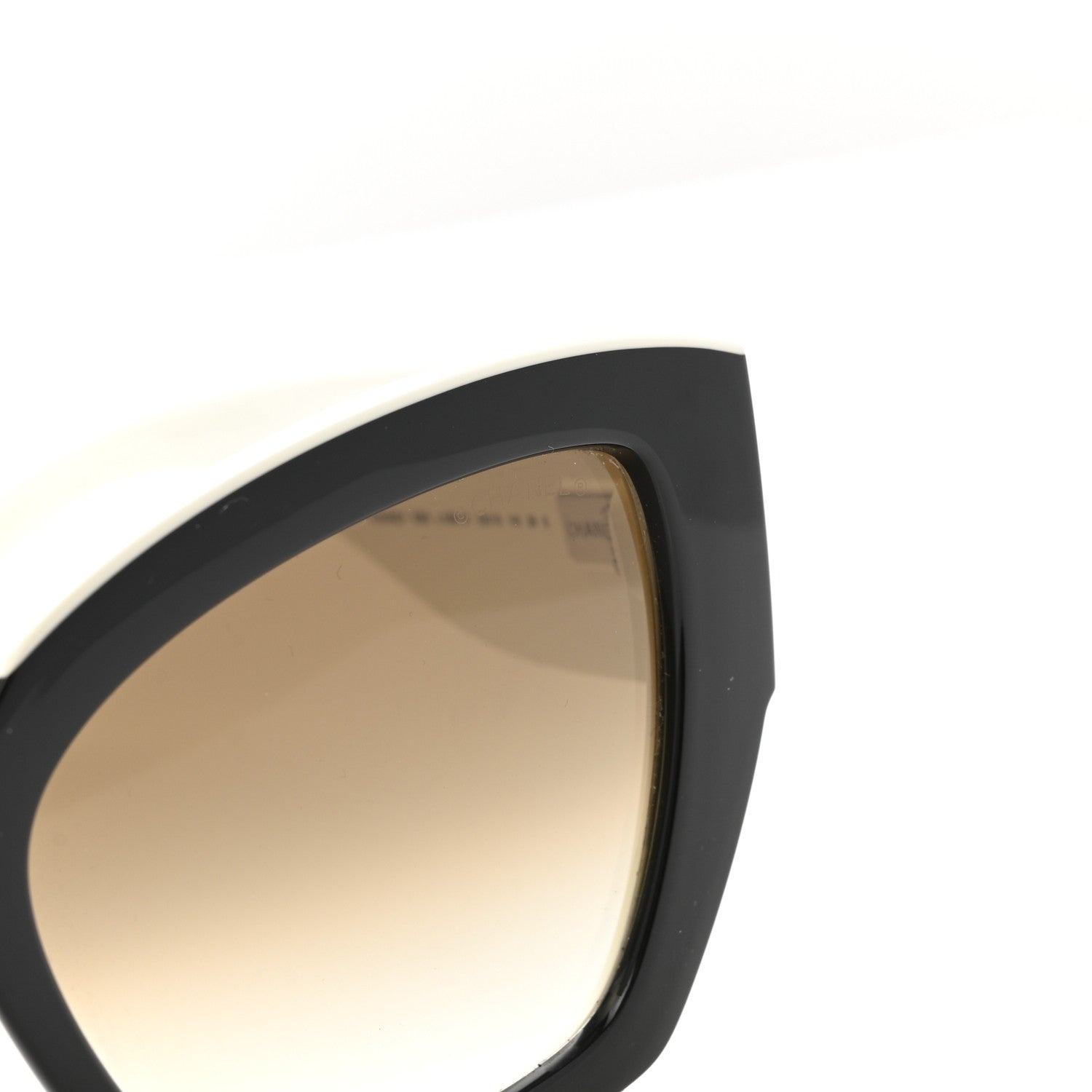 Chanel Acetate Square Sunglasses 6058 Black White 8 of 9