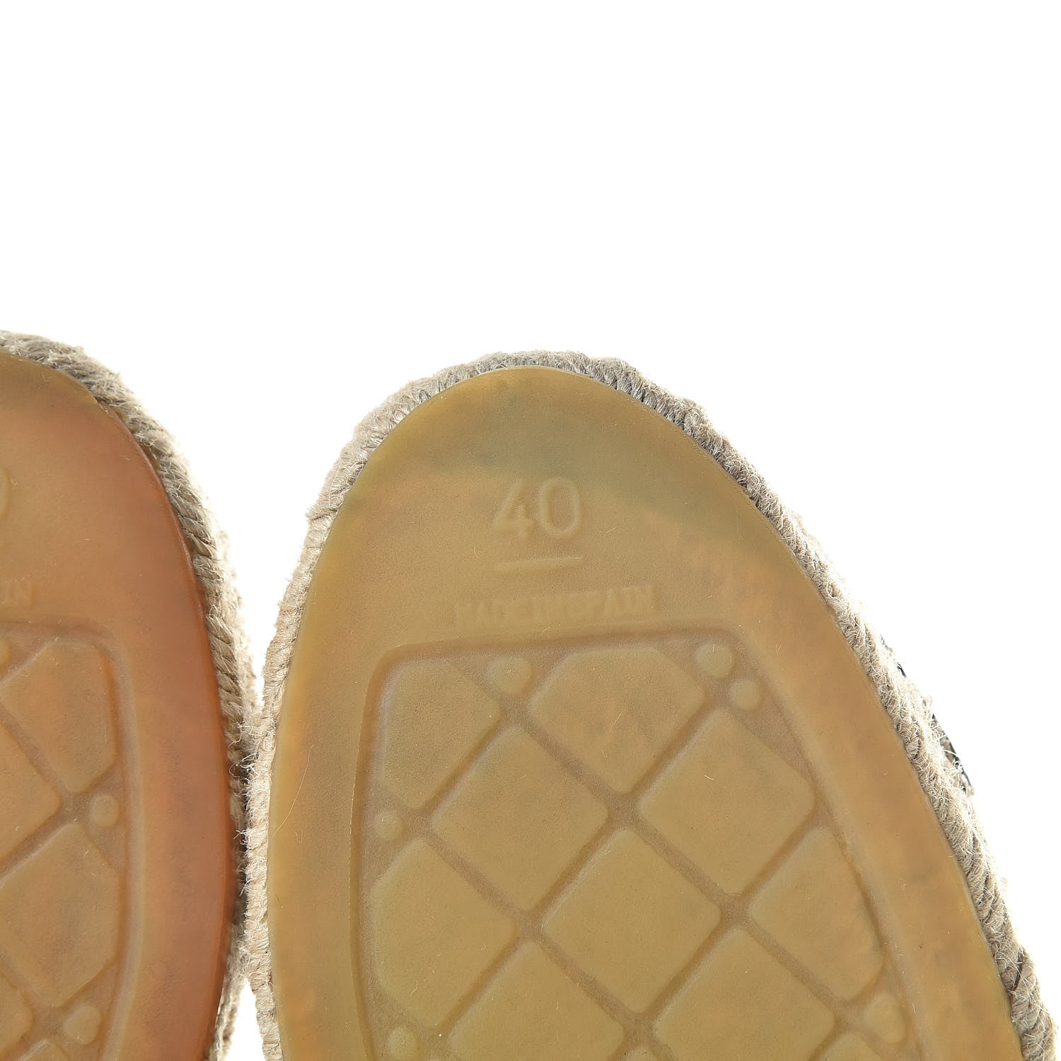 Chanel Lambskin CC Espadrilles 40 Beige Black 7 of 14