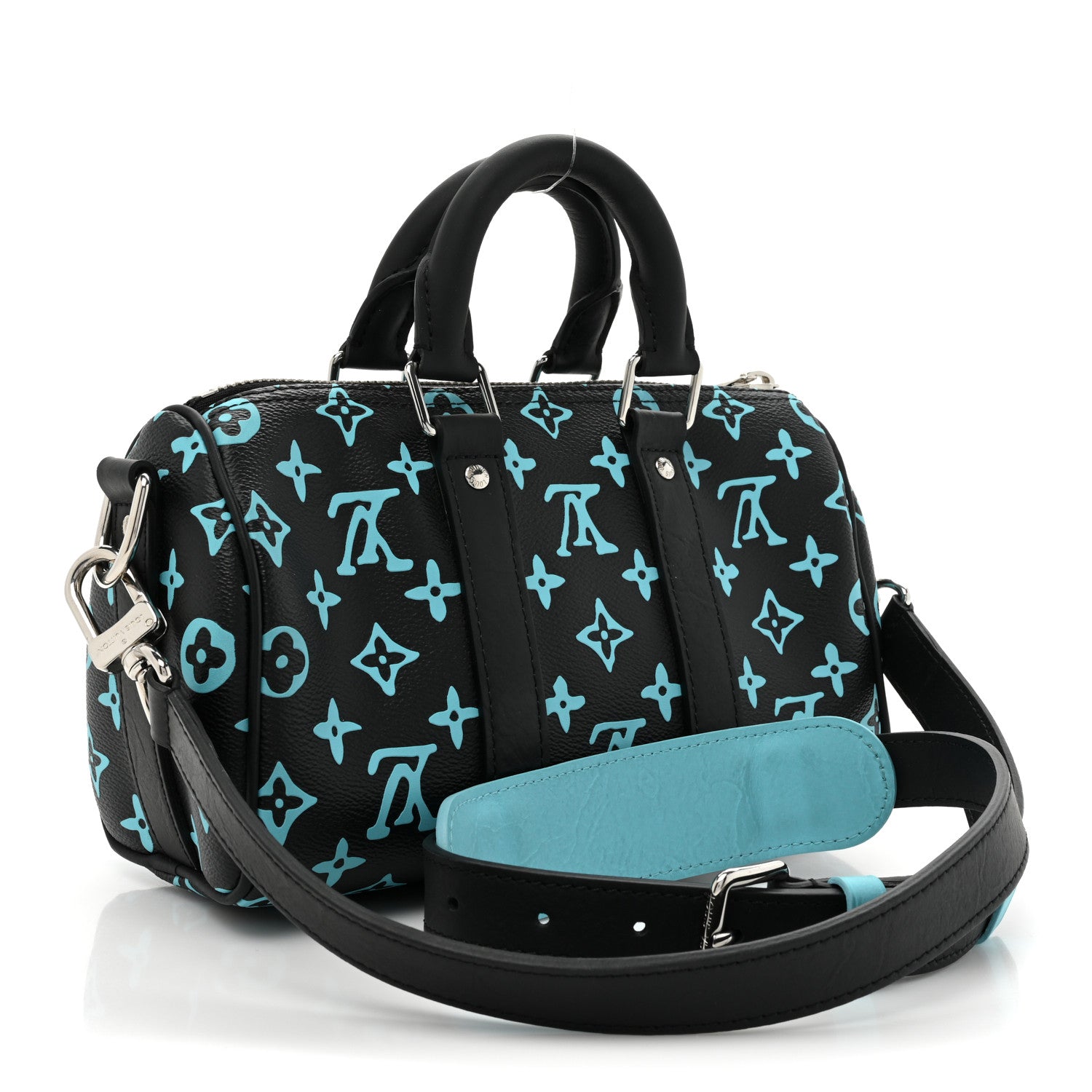 Louis Vuitton Monogram Playground Keepall Bandouliere 25 Black 3 of 18