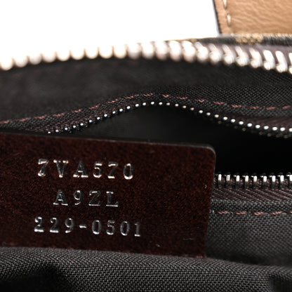 Fendi Recycled Fabric Jacquard Vitello Grace FF 1974 Mini O'Lock Bowling Bag Tobacco Moro Sand 7 of 11
