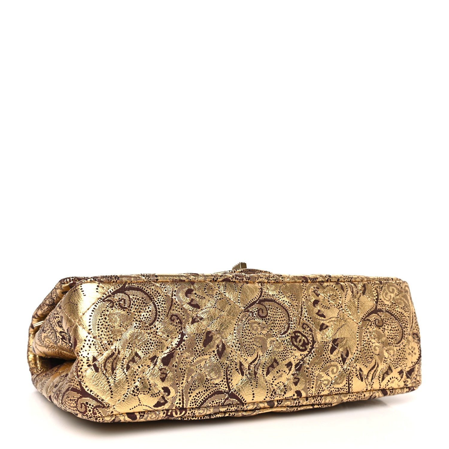 Chanel Buffalo Hand Painted Lace 2.55 Reissue 225 Flap Gold 4 of 9