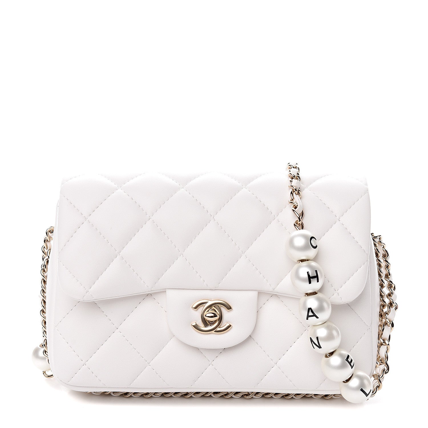 Chanel Lambskin Quilted Small My Precious Flap White 1 of 10