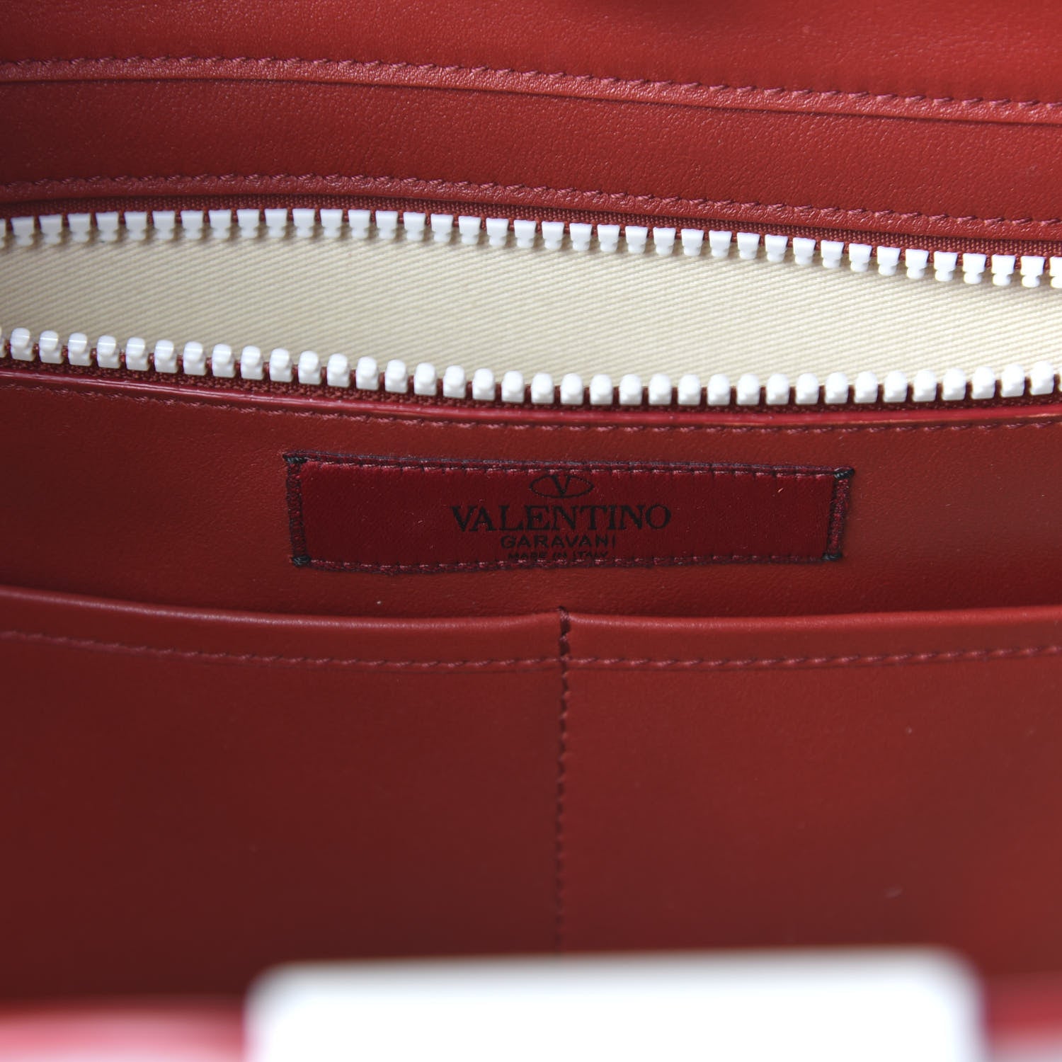 Valentino Garavani Vitello Colorblock Free Rockstud Tote Rosso Valentino White 9 of 10