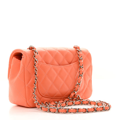 Chanel Lambskin Quilted Mini Rectangular Flap Light Orange 2 of 11