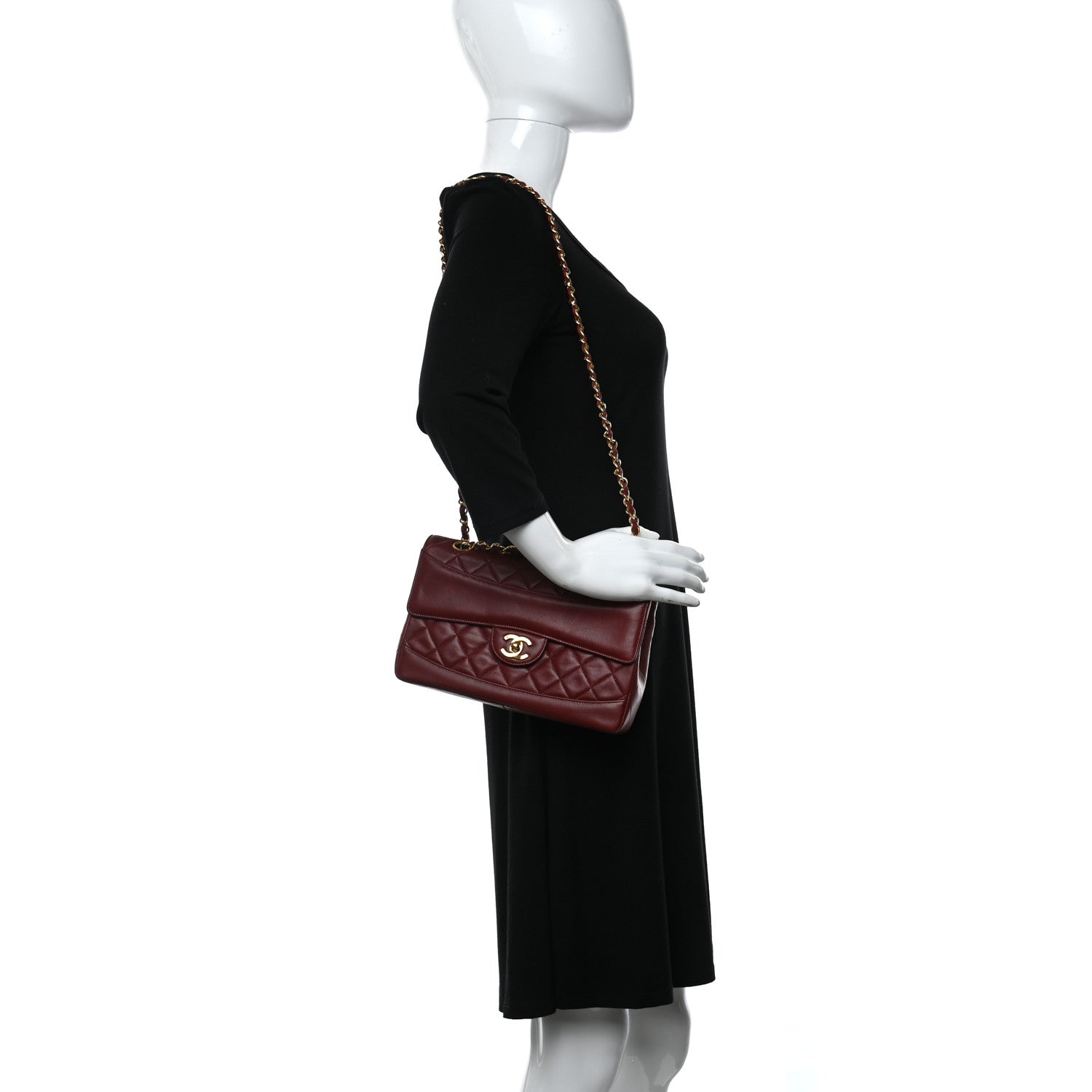 Chanel Lambskin Quilted Medium Vintage Flap Bag Red 2 of 11