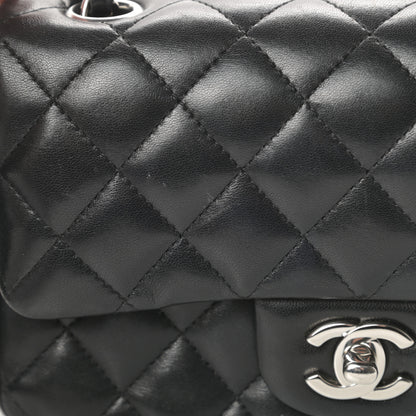 Chanel Lambskin Quilted Mini Rectangular Flap Black 12 of 14