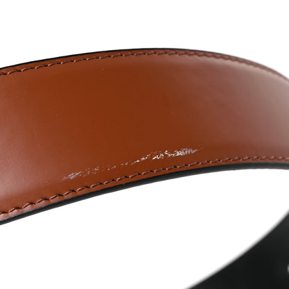 Louis Vuitton Calfskin 35mm LV Mirror Reversible Belt 90 36 Black Brown 7 of 7