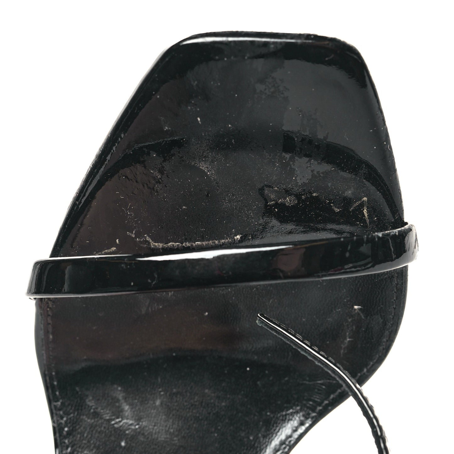 Patent Calfskin Opyum 110 Sandals 39 Black Gold