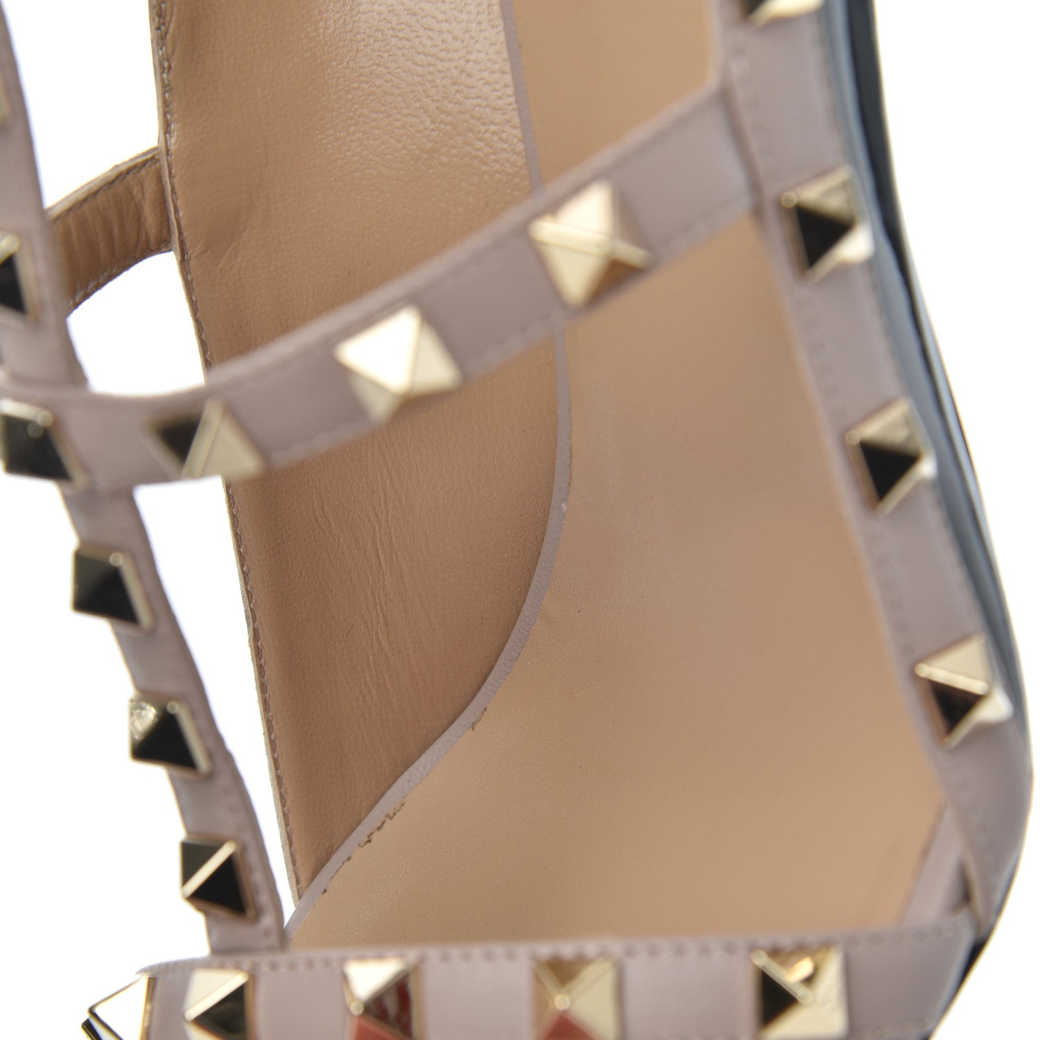 Valentino Garavani Patent Nappa Rockstud Ankle Strap Open Toe 100mm Sandals 41 Black Poudre 12 of 14