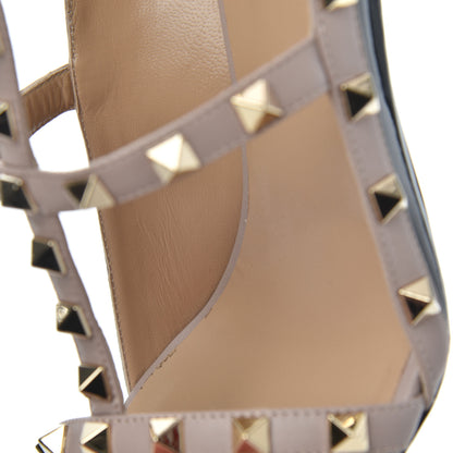 Valentino Garavani Patent Nappa Rockstud Ankle Strap Open Toe 100mm Sandals 41 Black Poudre 12 of 14