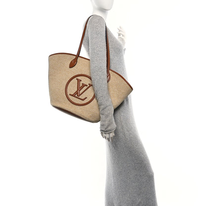 Louis Vuitton Raffia Saint Jacques Tote Caramel 2 of 10
