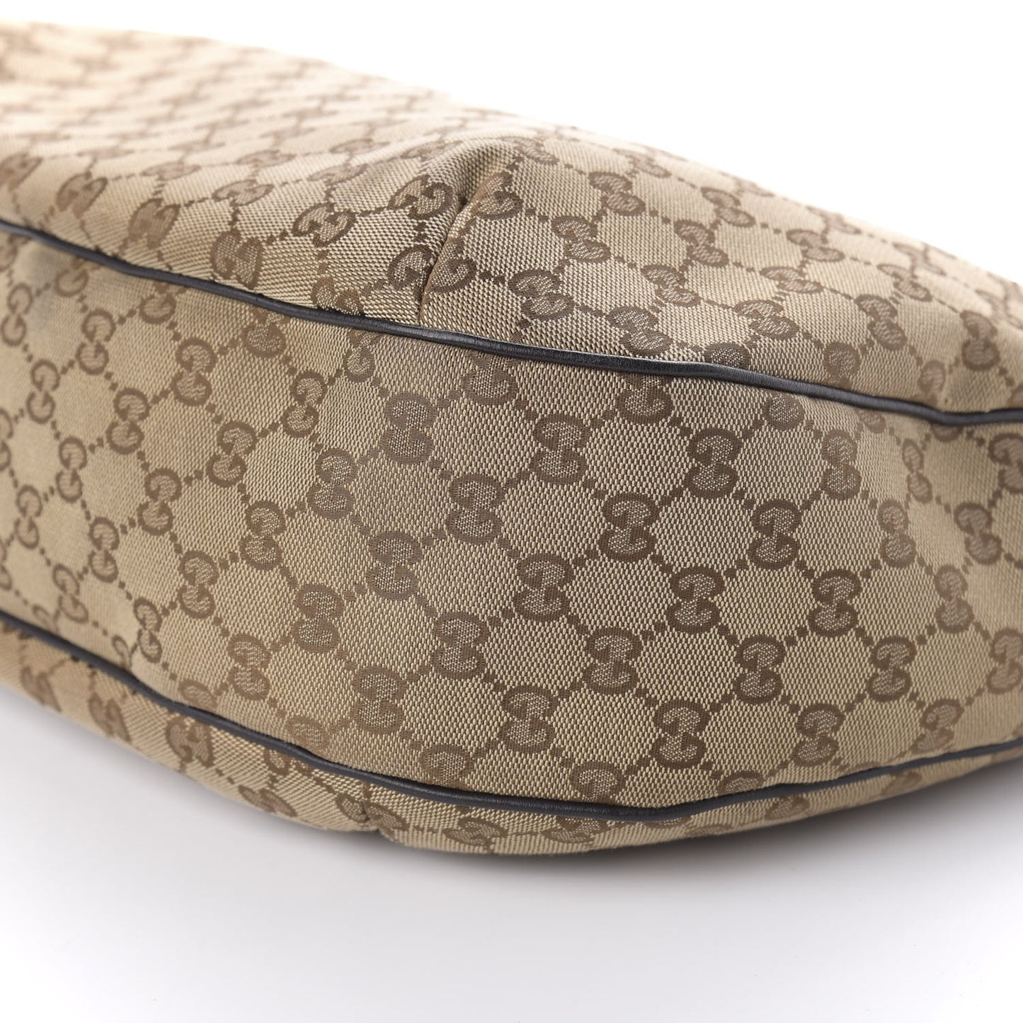 Monogram Large New Ladies Web Hobo Dark Brown