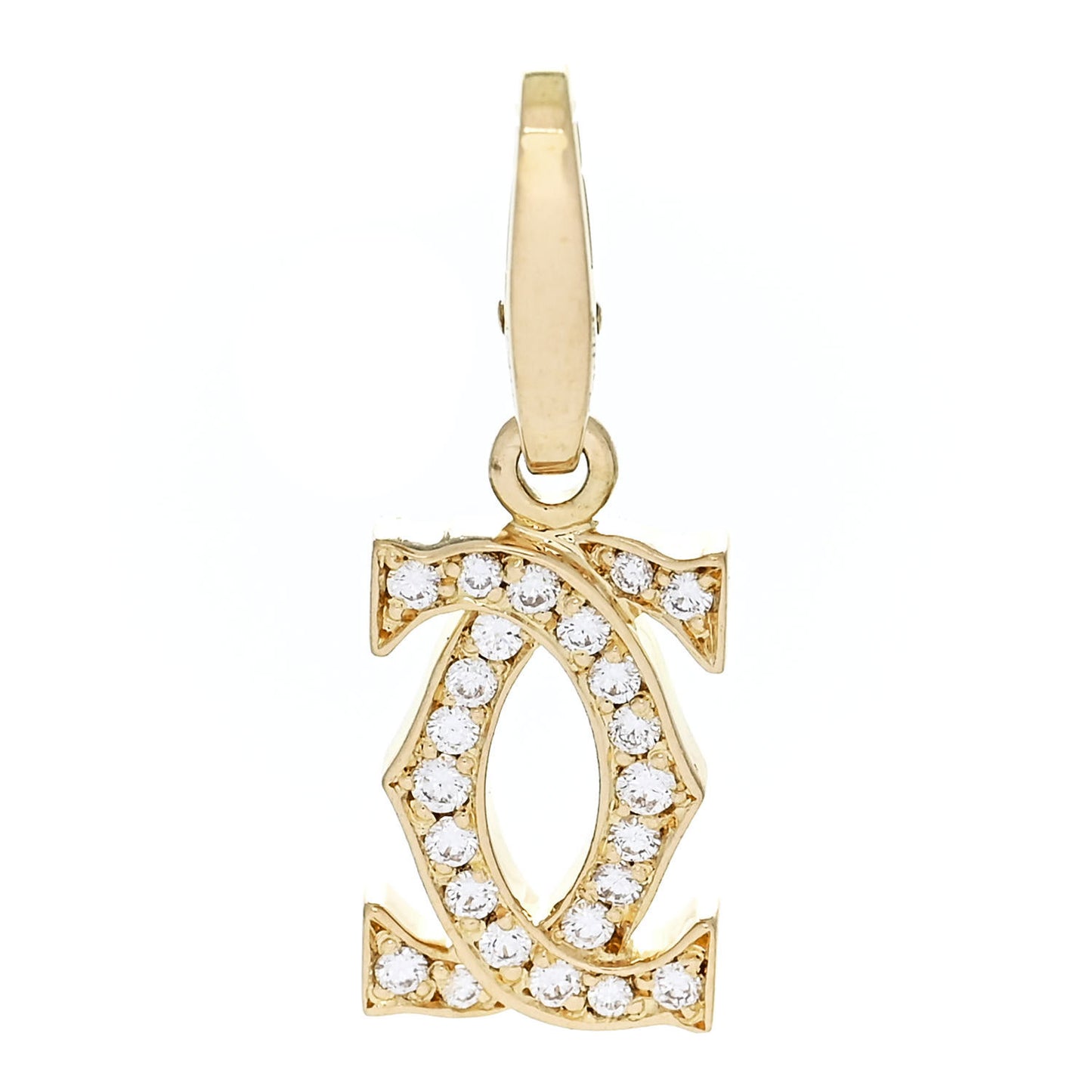 18K Yellow Gold Diamond Logo Charm