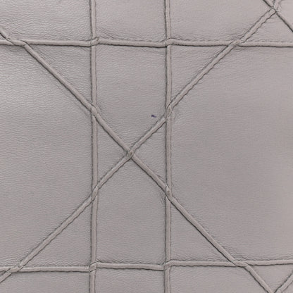 Christian Dior Lambskin Cannage Medium Granville Tote Grey 12 of 16