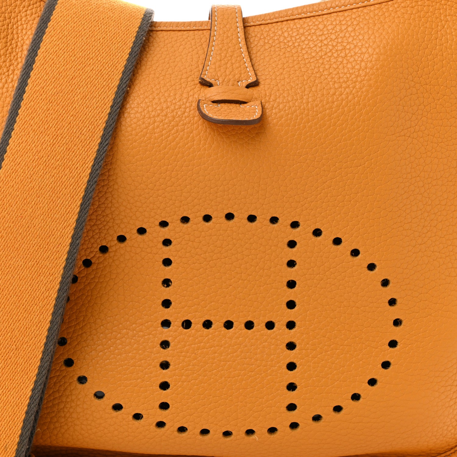 Hermes Taurillon Clemence Amazone Evelyne III PM Moutarde Taupe 8 of 12