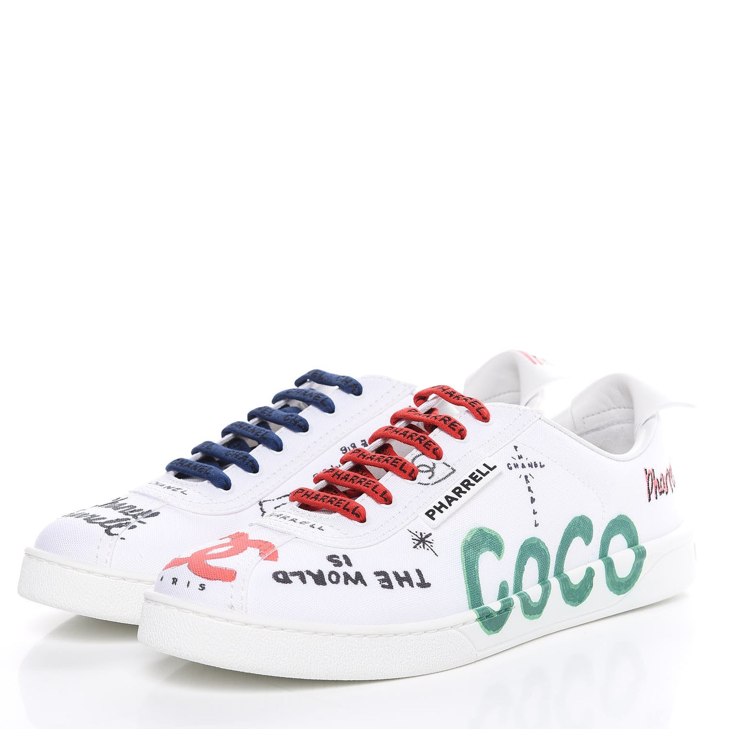 x Pharrell Williams Canvas Womens Sneakers 41 White