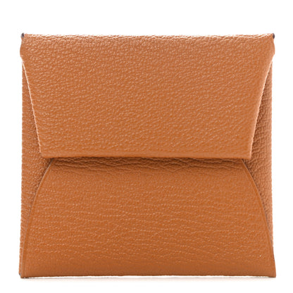 Hermes Chevre Mysore Bastia Verso Coin Purse Caramel Rose Shocking 1 of 7