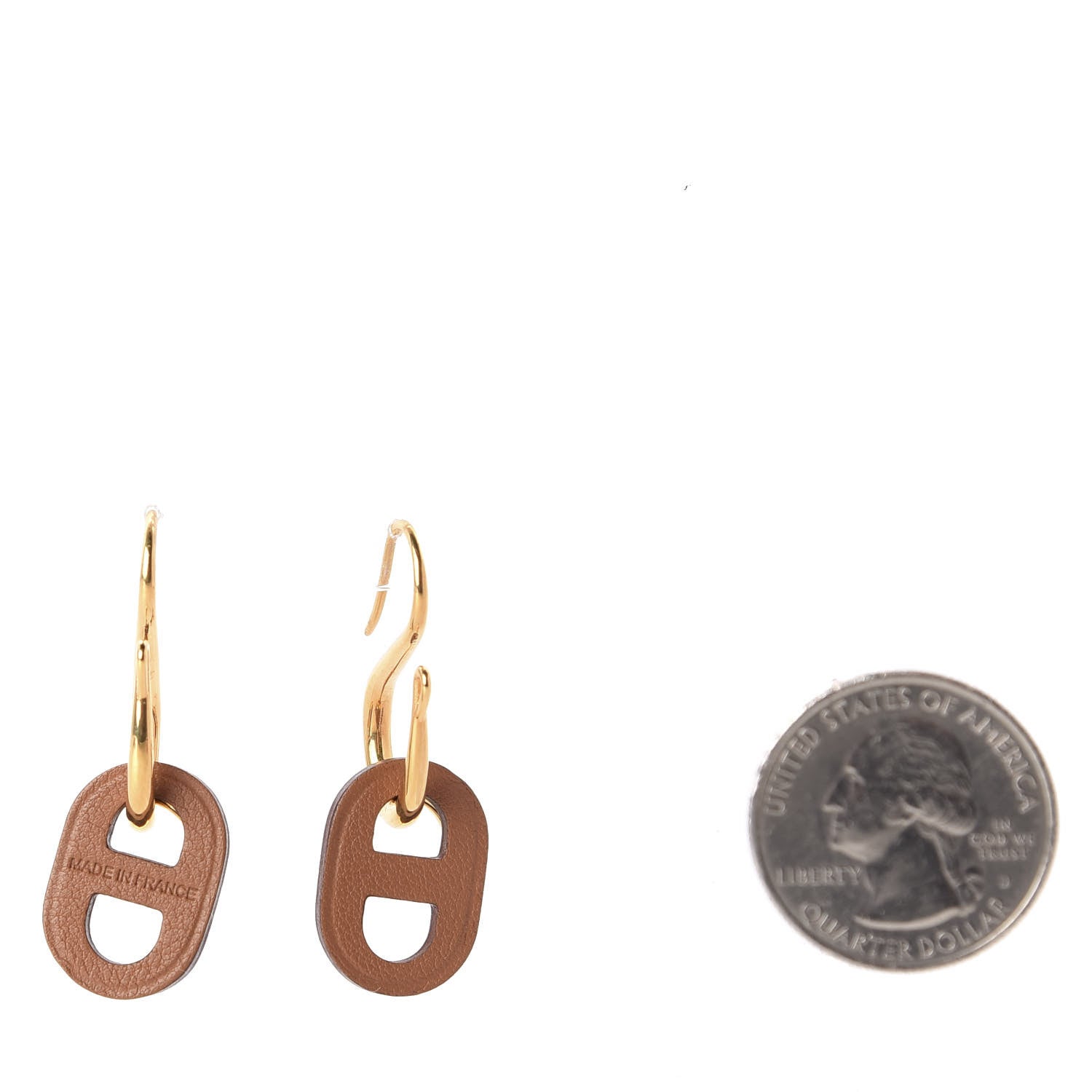 Hermes Swift O'Maillon Earrings Gold 2 of 3