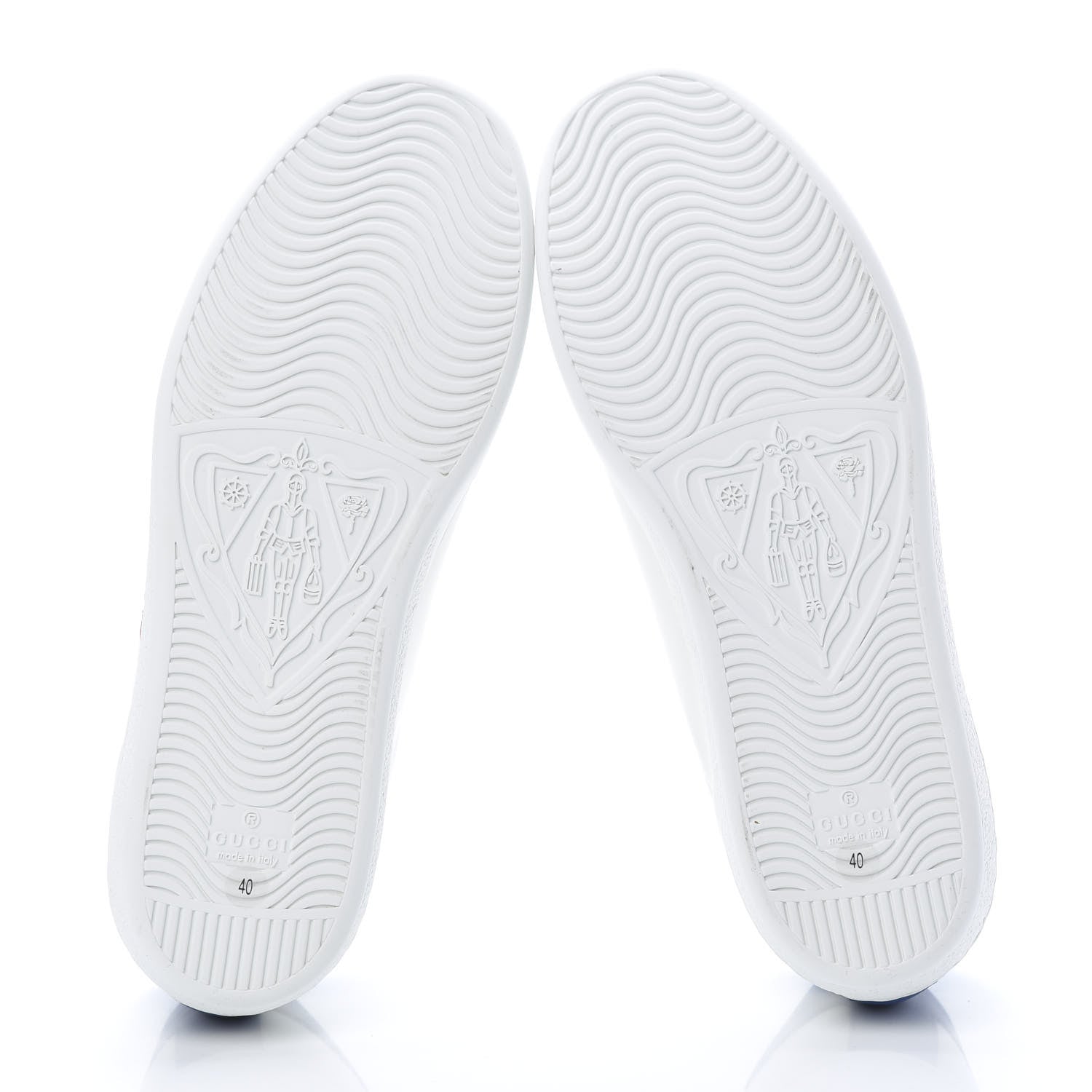 Gucci Calfskin Miro Soft Tennis Embroidered Womens Ace Sneakers 40 White Rio Blue 5 of 7