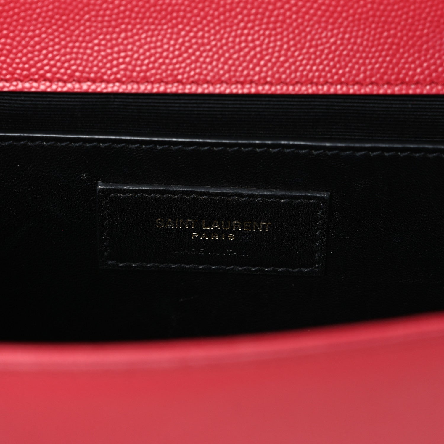 Saint Laurent Grain De Poudre Medium Monogram Kate Satchel Red 6 of 12