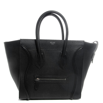 Celine Drummed Calfskin Mini Luggage Black 1 of 9