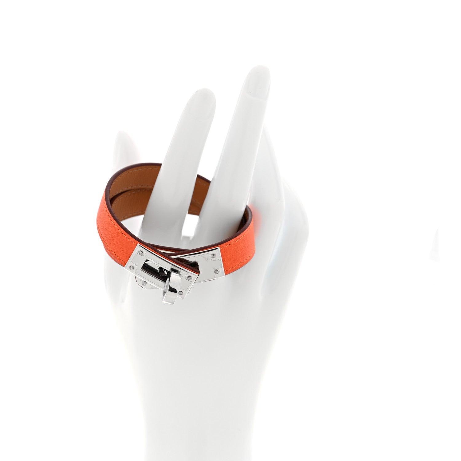 Hermes Swift Kelly Double Tour Bracelet T2 Orange Minium 2 of 6
