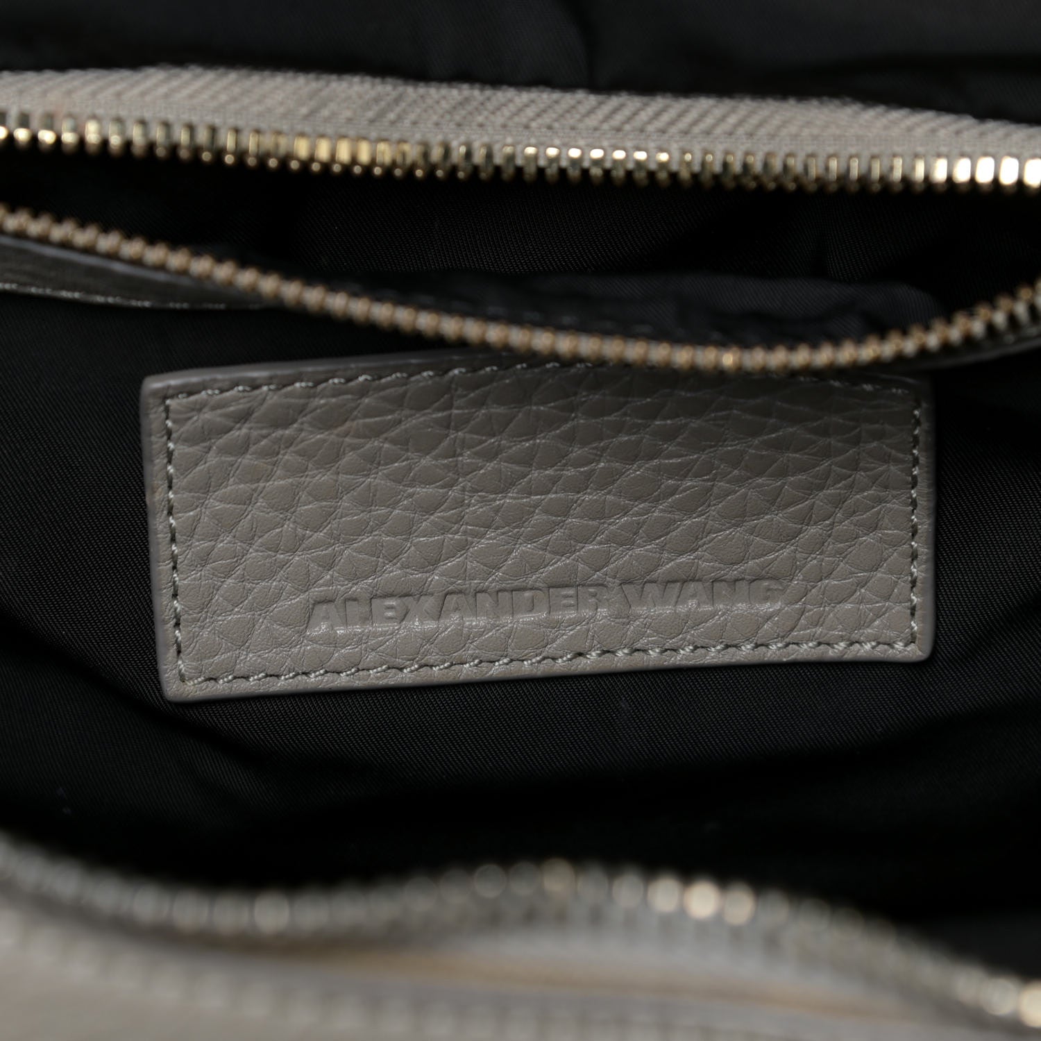 Alexander Wang Pebbled Lambskin Rockie Gray Pale Gold Hardware 8 of 14