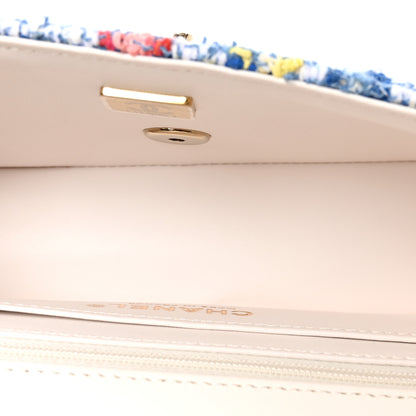 Chanel Tweed Quilted Mini Rectangular Flap White Red Yellow Blue Green 5 of 10