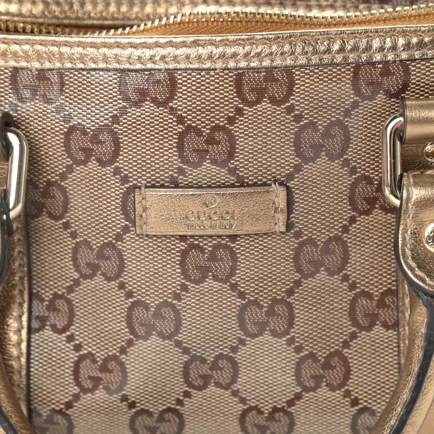 Crystal Monogram Medium Joy Boston Bronze