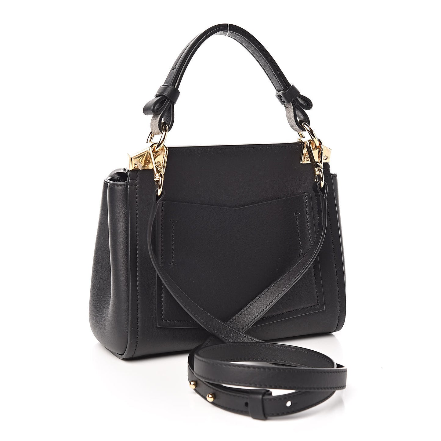 Calfskin Mini Mystic Shoulder Bag Black