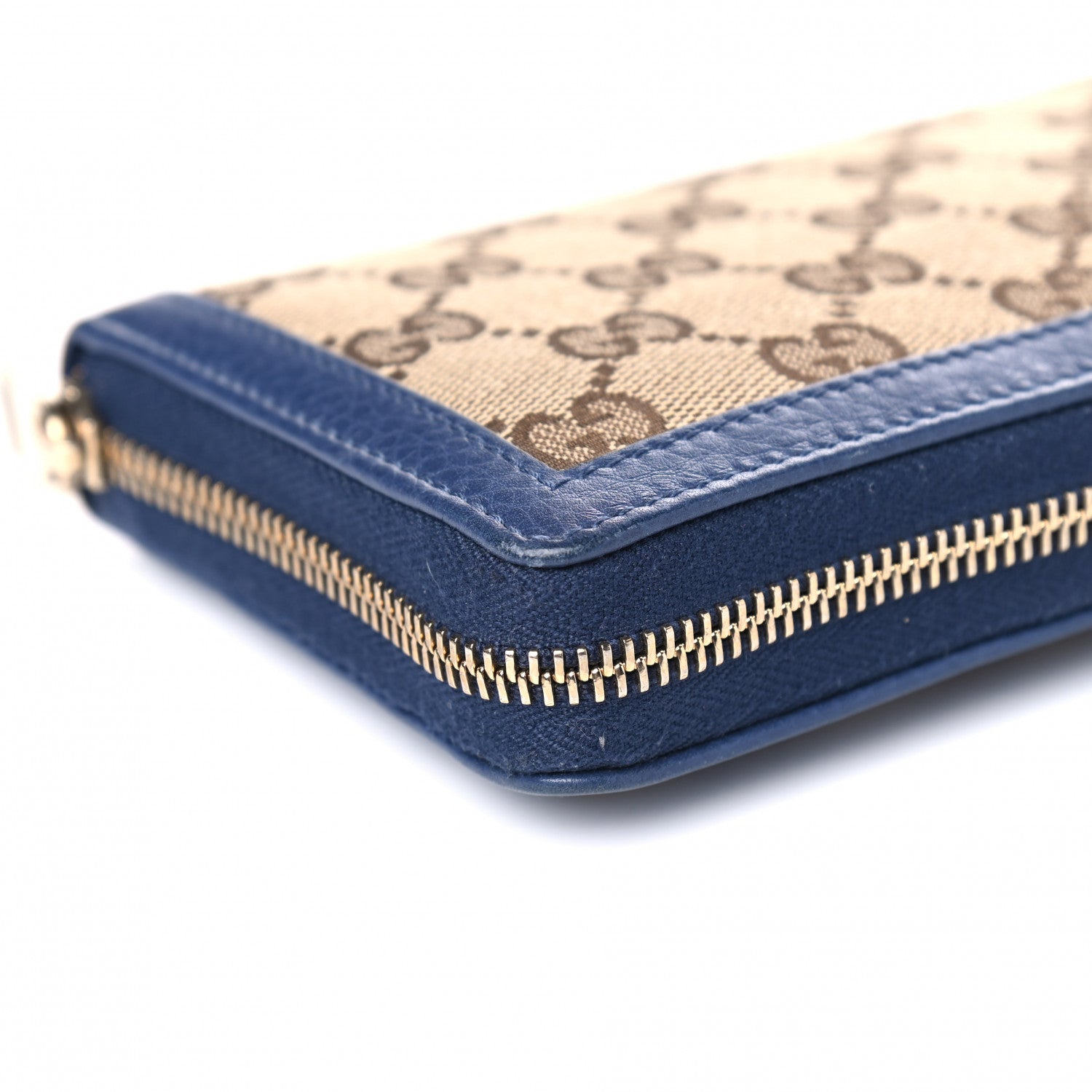 Gucci Monogram Zip Around Wallet Blue 5 of 5