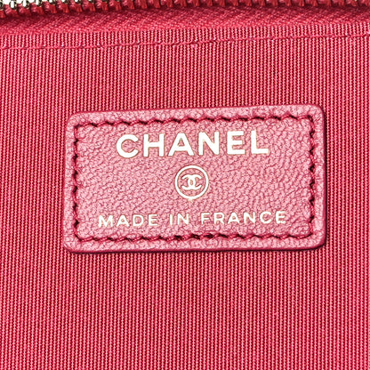 Chanel Lambskin Quilted Small Top Handle Vanity Case With Chain Dark Pink 8 of 10