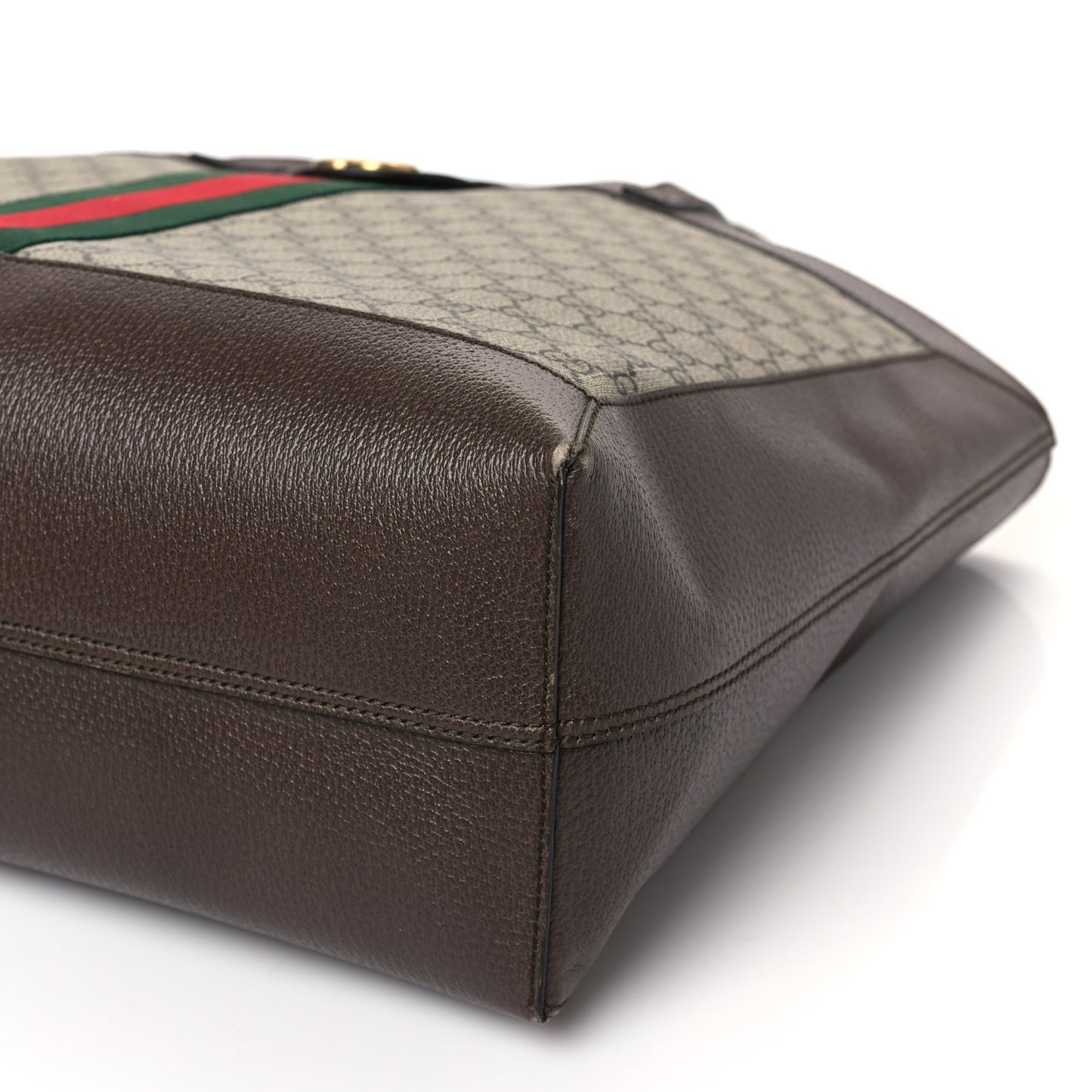 GG Supreme Monogram Web Ophidia Tote Brown