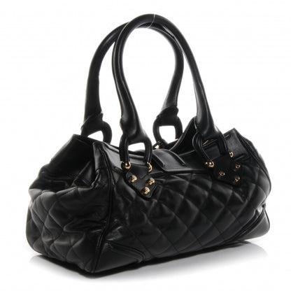 Burberry Leather Quilted Satchel Black 4 of 9