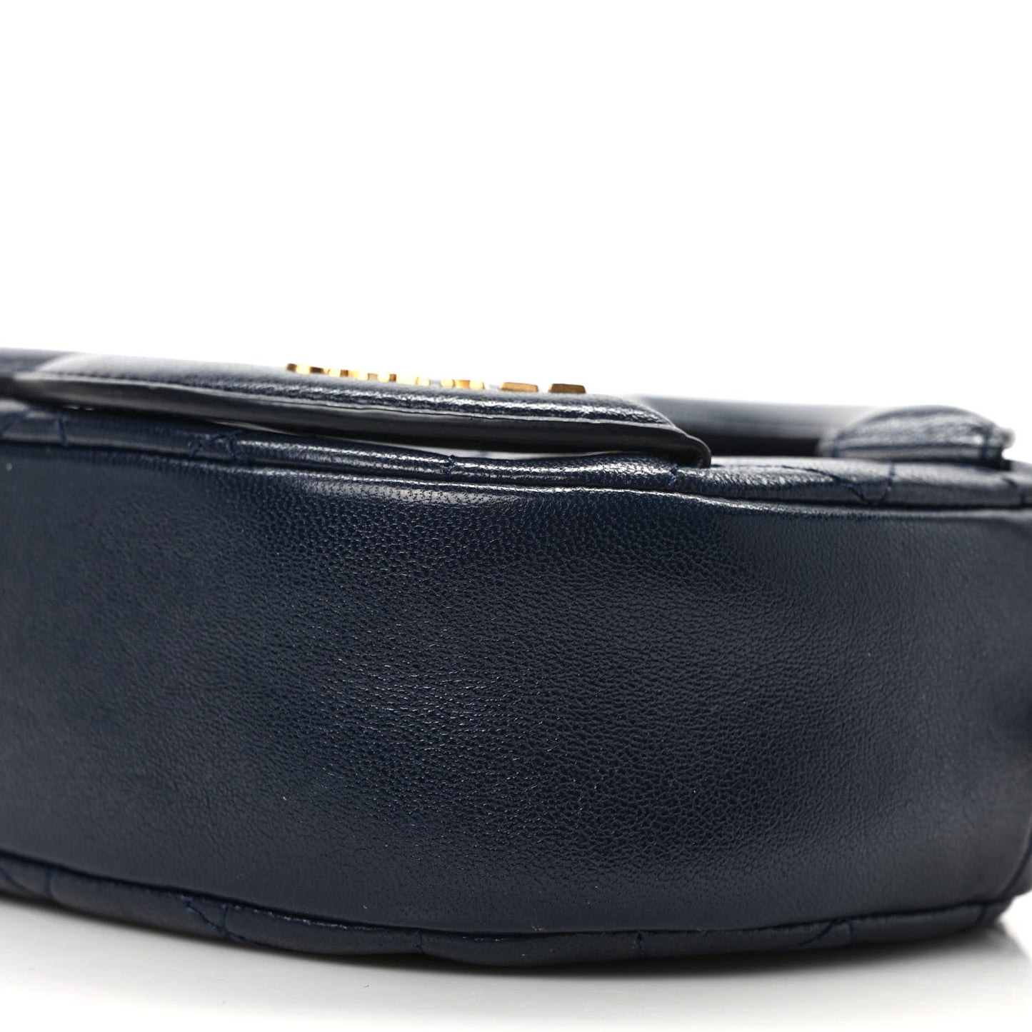 Lambskin Quilted Coco Midnight Camera Case Navy