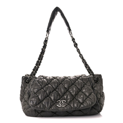 Chanel Calfskin Bubble Quilt Accordion Flap Grey 1 of 11