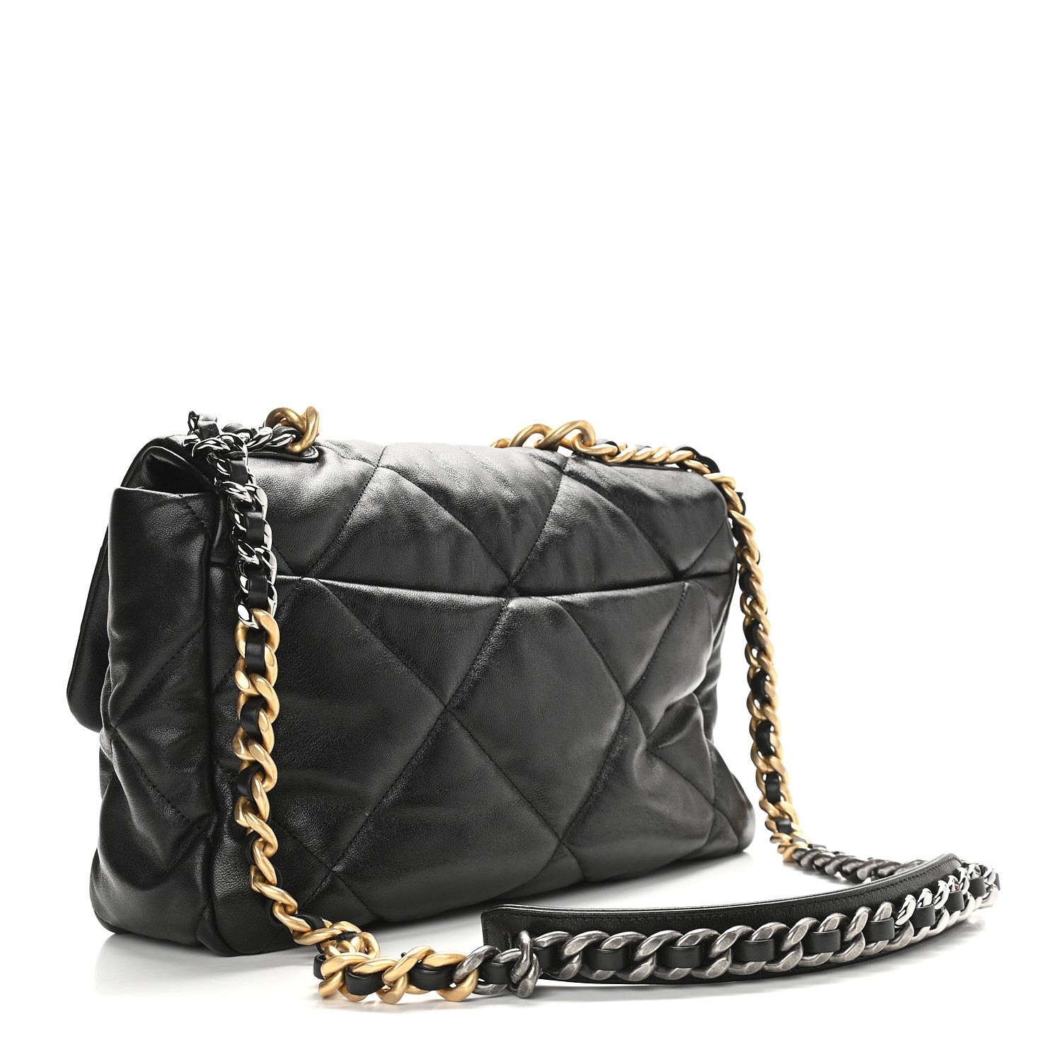 Chanel Lambskin Quilted Large Chanel 19 Flap Black 3 of 9