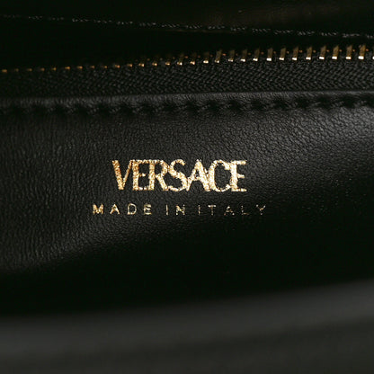 Versace Grained Calfskin La Medusa Top Handle Bag Black 6 of 9
