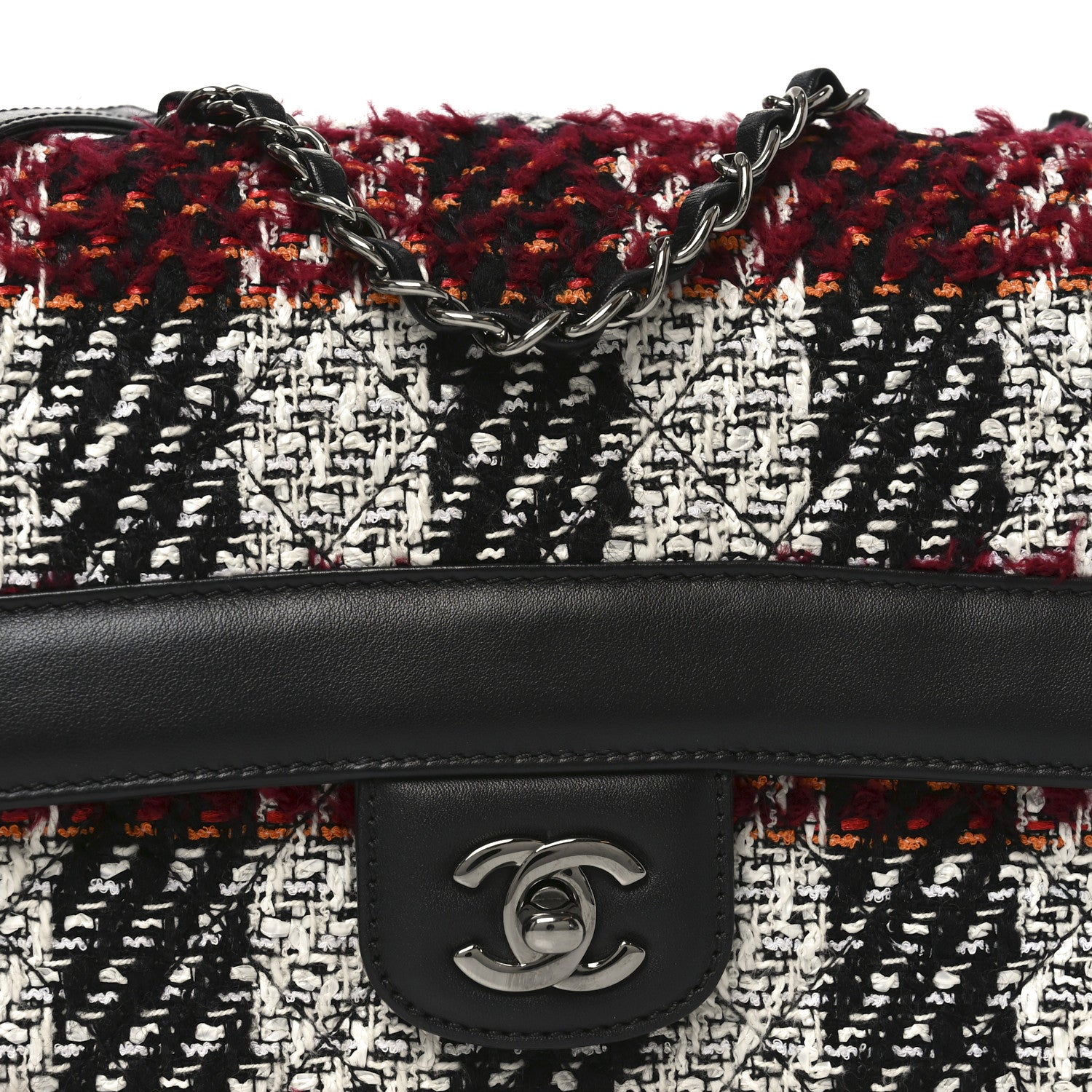 Chanel Tweed Quilted Calfskin Coco Corset Flap Multicolor 8 of 10