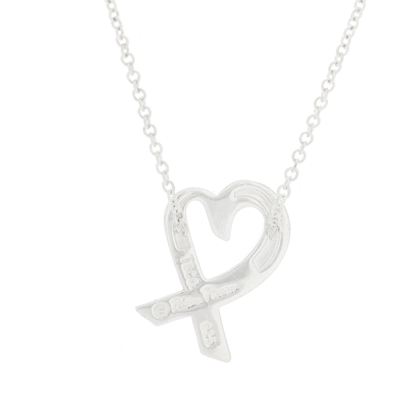 Sterling Silver Small Paloma Picasso Loving Heart Pendant Necklace