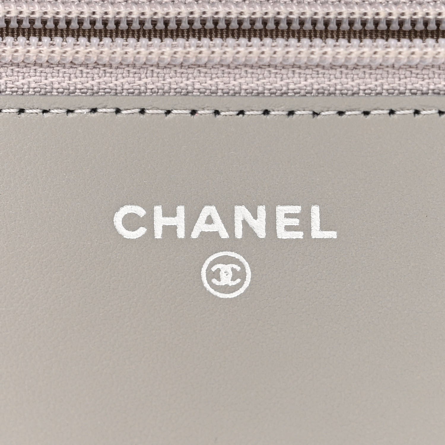 Chanel Caviar Quilted Boy Wallet On Chain WOC Grey 6 of 13